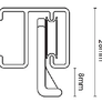 Silent Gliss System 1280 Hand Operated aluminium curtain track
